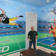 Painted Mural, Sports mural, Kid's Room Mural, Residential Mural.