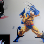 Painted Mural, Wolverine mural, Kid's Room Mural, Residential Mural.