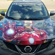 Car Hood Mural, Iron Man Mural.
