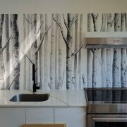 Painted Mural, Kitchen Mural, Residential Mural.