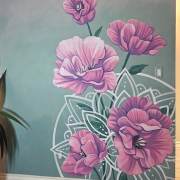 Painted Mural, Floral Mural