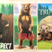 Painted Murals, School Mural, Grandfather Teachings Mural.