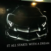 Painted Mural, Lamborghini Mural, Car  Mural.