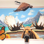 Painted Mural, Kid's Murals, Animals Mural.